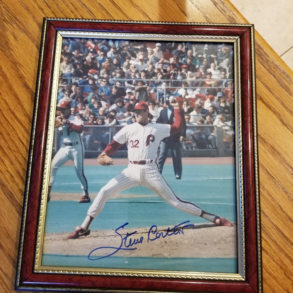 Philadelphia Phillies Stece Carlton Autograph